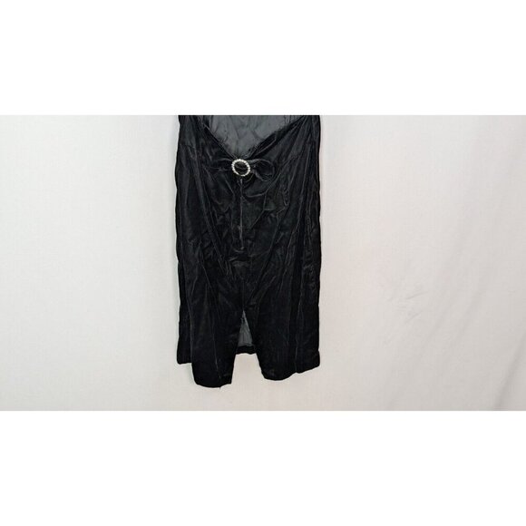 Vtg 90s Jay Jacobs Party Dress sz 5 Open Jeweled Back Knee Length Sheath Velvet - Picture 7 of 12